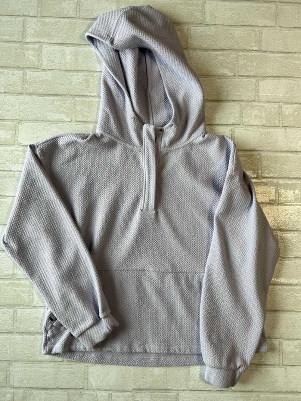 7 Diamonds Light Purple Textured Hooded Pullover